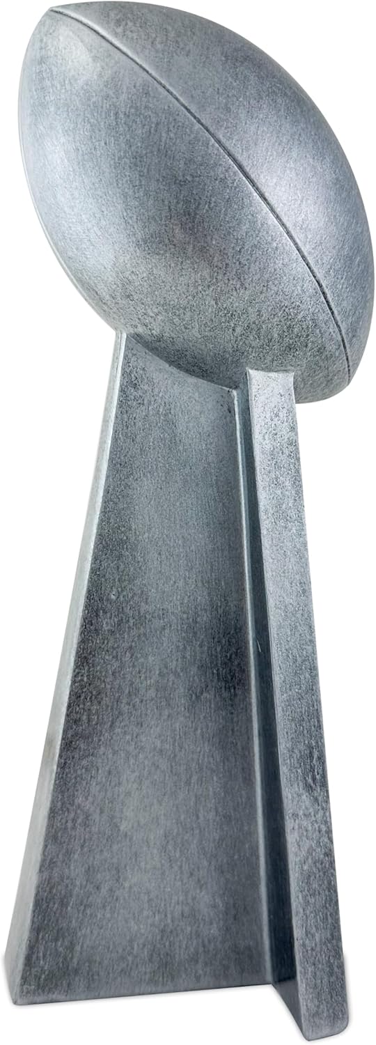 Fantasy Football Trophy 2025 Customizable with Silver Plate - Vince Replica Championship Trophies Award for FFL League Winners Custom Engraving on Lombardi Style Award