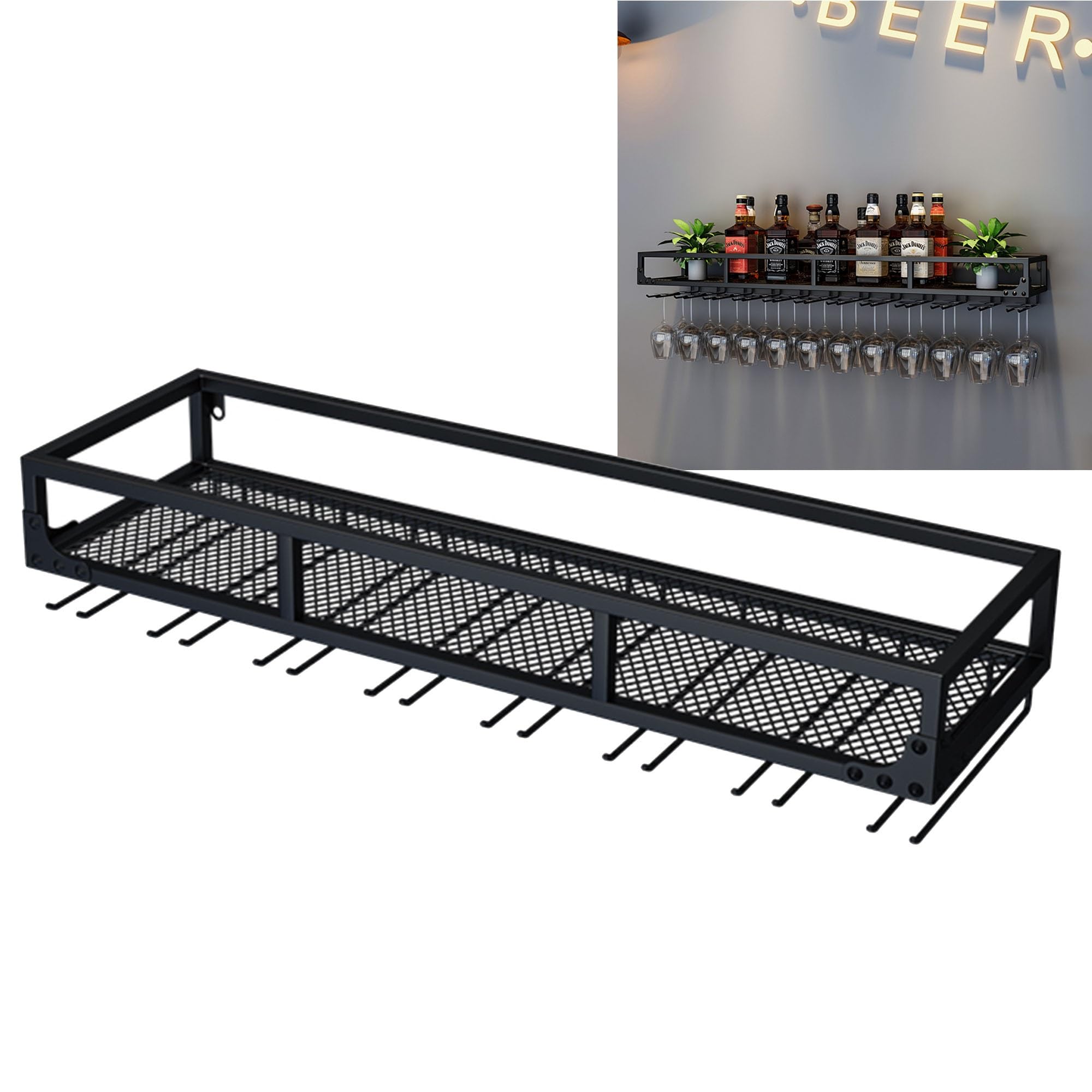 Casier à vin mural compact anti-encombrement pour cuisine et bar S
