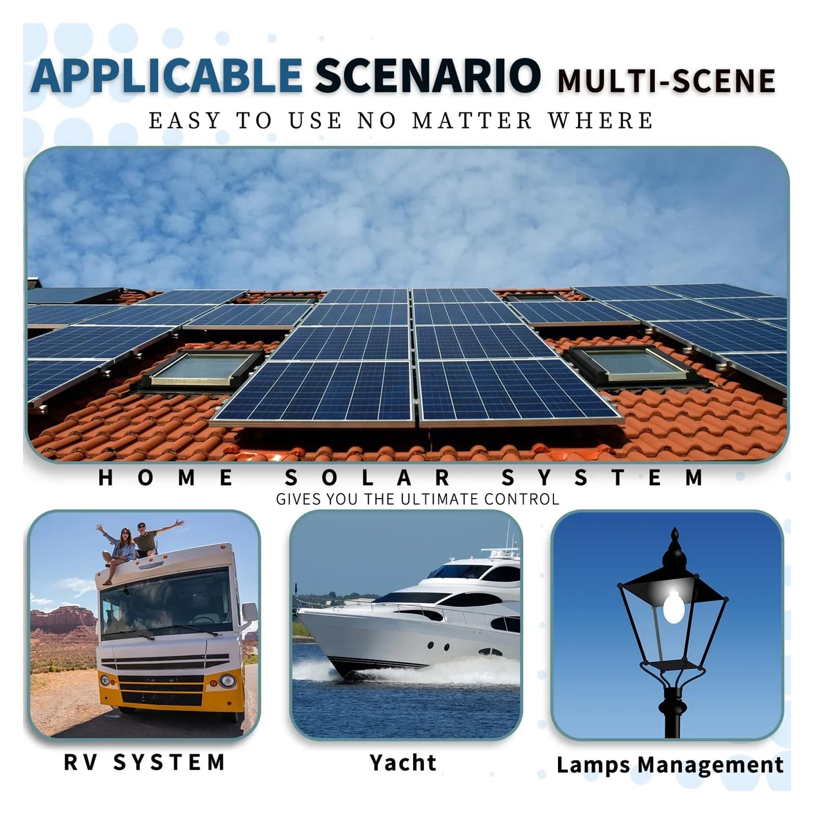 Praktisches Solarenergie Regler Haushaltszubehör für effizientes Management von Solaranlagen zu Hause, Leistung, Wohngerät