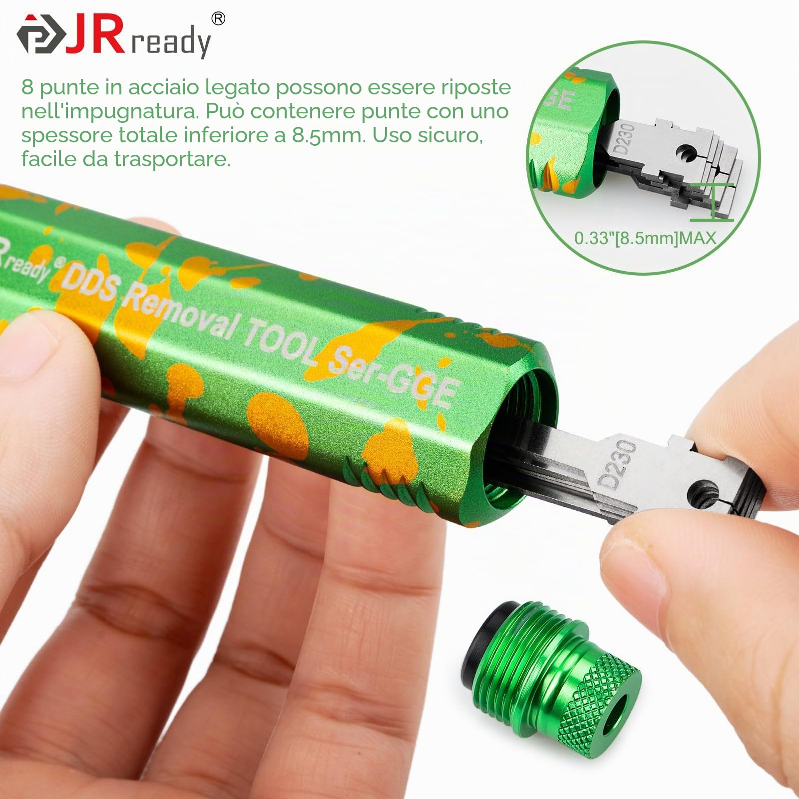 JRready ST5352-02 Strumento Estrazione Pin Strumento Rimozione Terminali Aggiornato con 1 Maniglia Stoccaggio 26 Punte Ricambio, per Connettori Deutsch AMP Te Molex Delphi JST JPT Harting