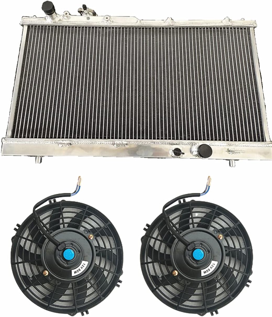 All Aluminum Radiator For 1999-2003 Mazda Protege / Protege5 2002 2003 CU2303 + 2x Fans