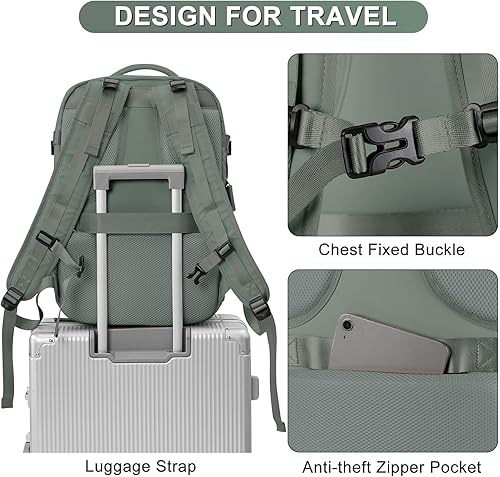 Miniatura 7 de coofay Casual o versátil, A-verde oliva, Mochilas de viaje