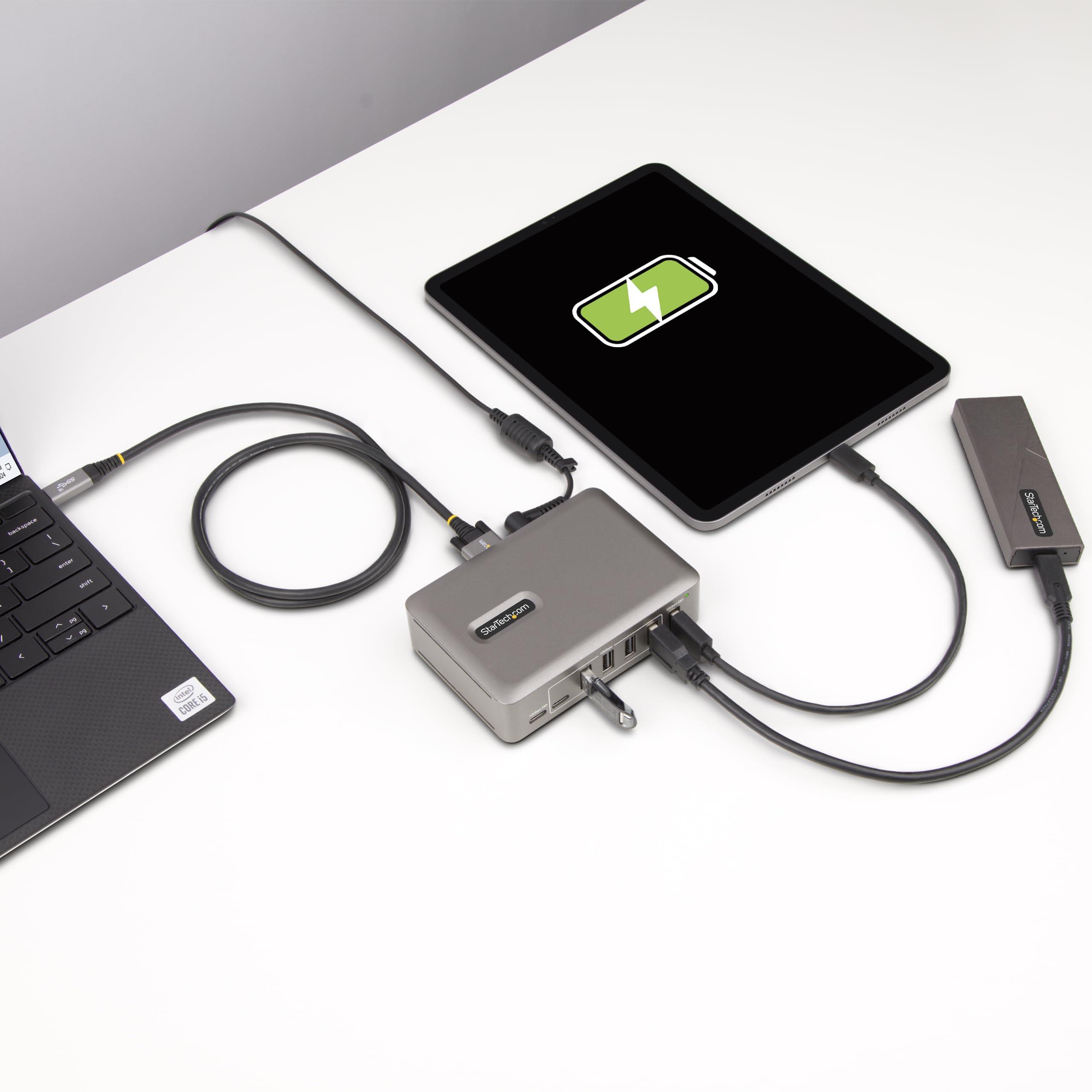 StarTech Hub USB-C 10 Porte 10Gbps 65W Autoalimentato (10G8A2CS-USB-C-HUB) | USB 3.1, Cavo Certificato USB-IF da 1m, Multipresa USB-C