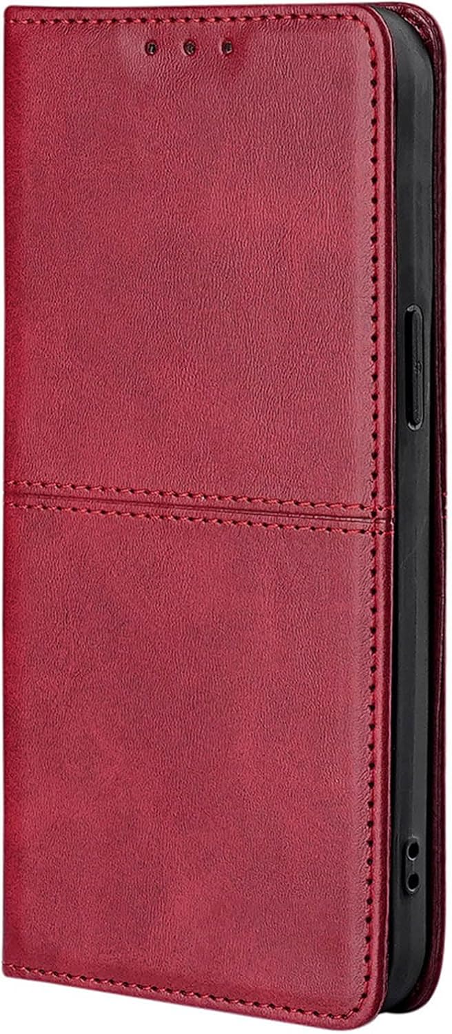 Flip Case for iPhone 17 Pro Max /17 Pro/Air/17,All-Inclusive Protection Minimalist Business Wallet Leather Case All-Inclusive Protective Anti-Scratch Cover(Red,17 Pro)