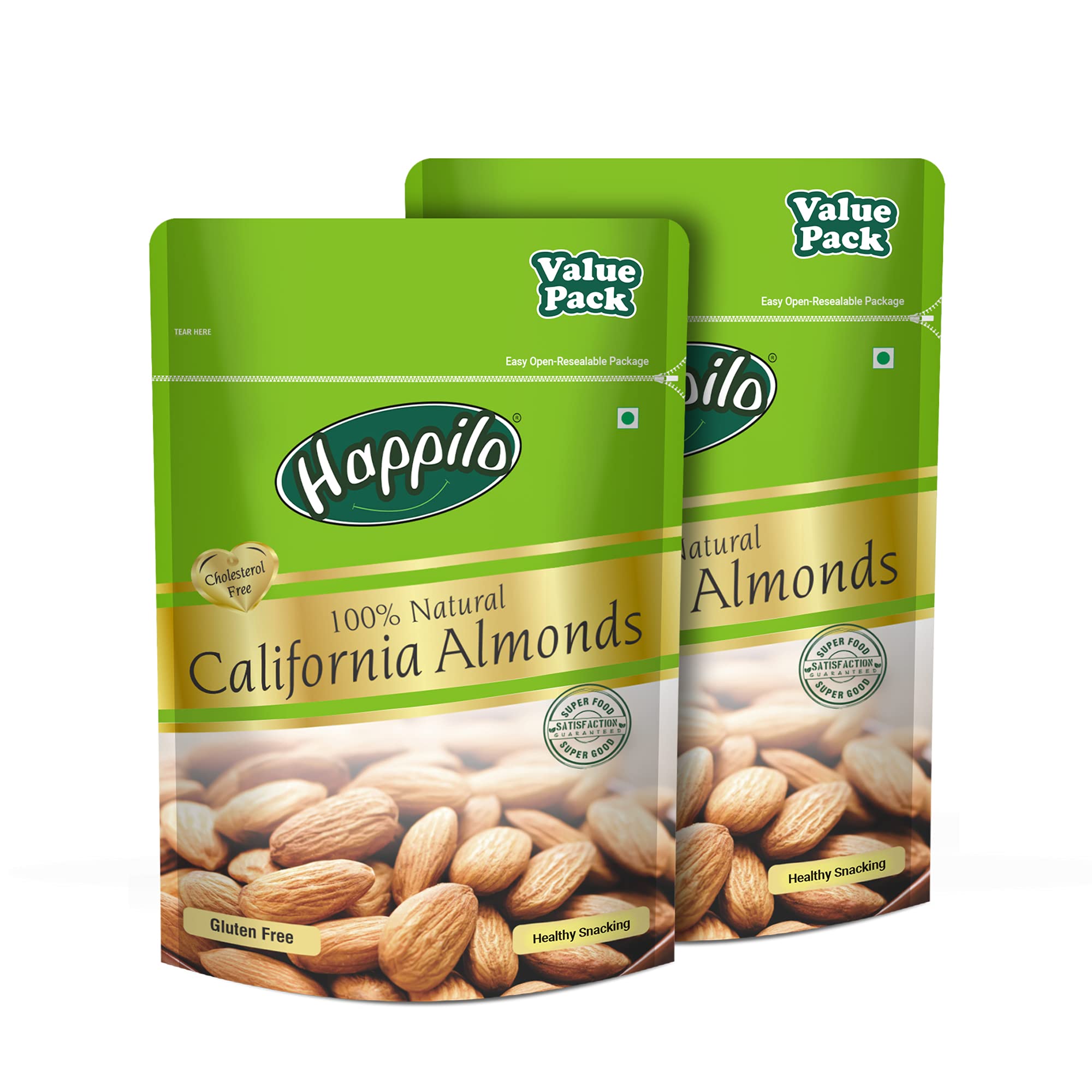 Happilo Premium California Almonds 500g Each (Pack of 2) | Raw Badam Dry Fruit | High Protein Snack and Super Healthy Nuts | Amazing Quality Badaam (B08C8H8BZP) Amazon Price History, Amazon Price Tracker