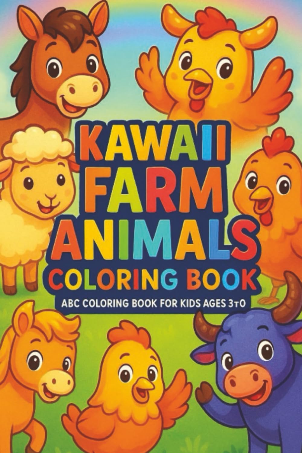 KAWAII FARM ANIMALS COLORING BOOK: ABC COLORING BOOK FOR KIDS AGES 3 TO (KIDS COLORING FUN)