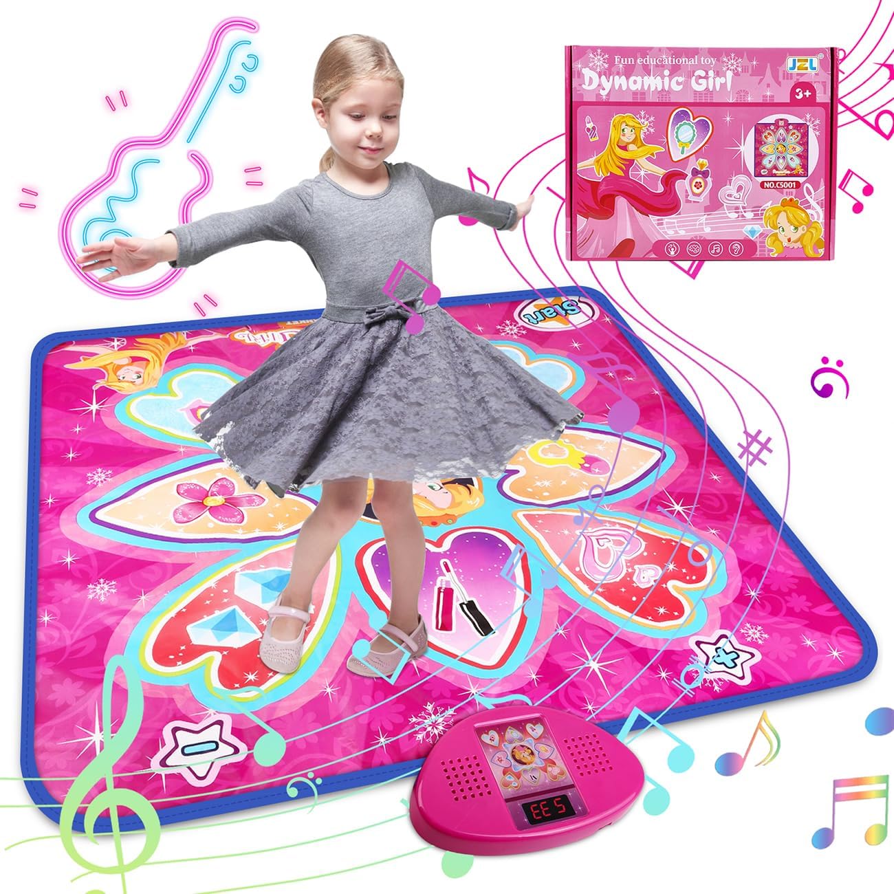 FAMKCY Dance Mat,Dance Mixer Rhythm Step Play Mat,Dance