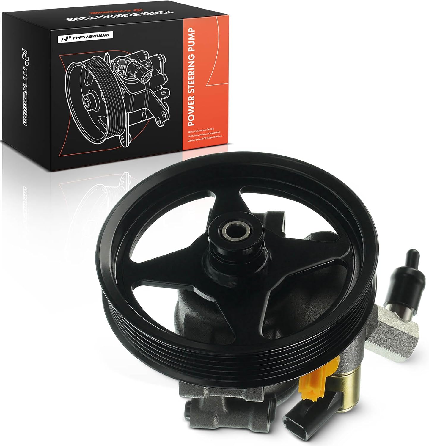 A-Premium Power Steering Pump, with Pulley, Compatible with Ford & Lincoln & Mercury - 1991-2003 - Expedition, Crown Victoria, Grand Marquis, Navigator, Blackwood, Town Car