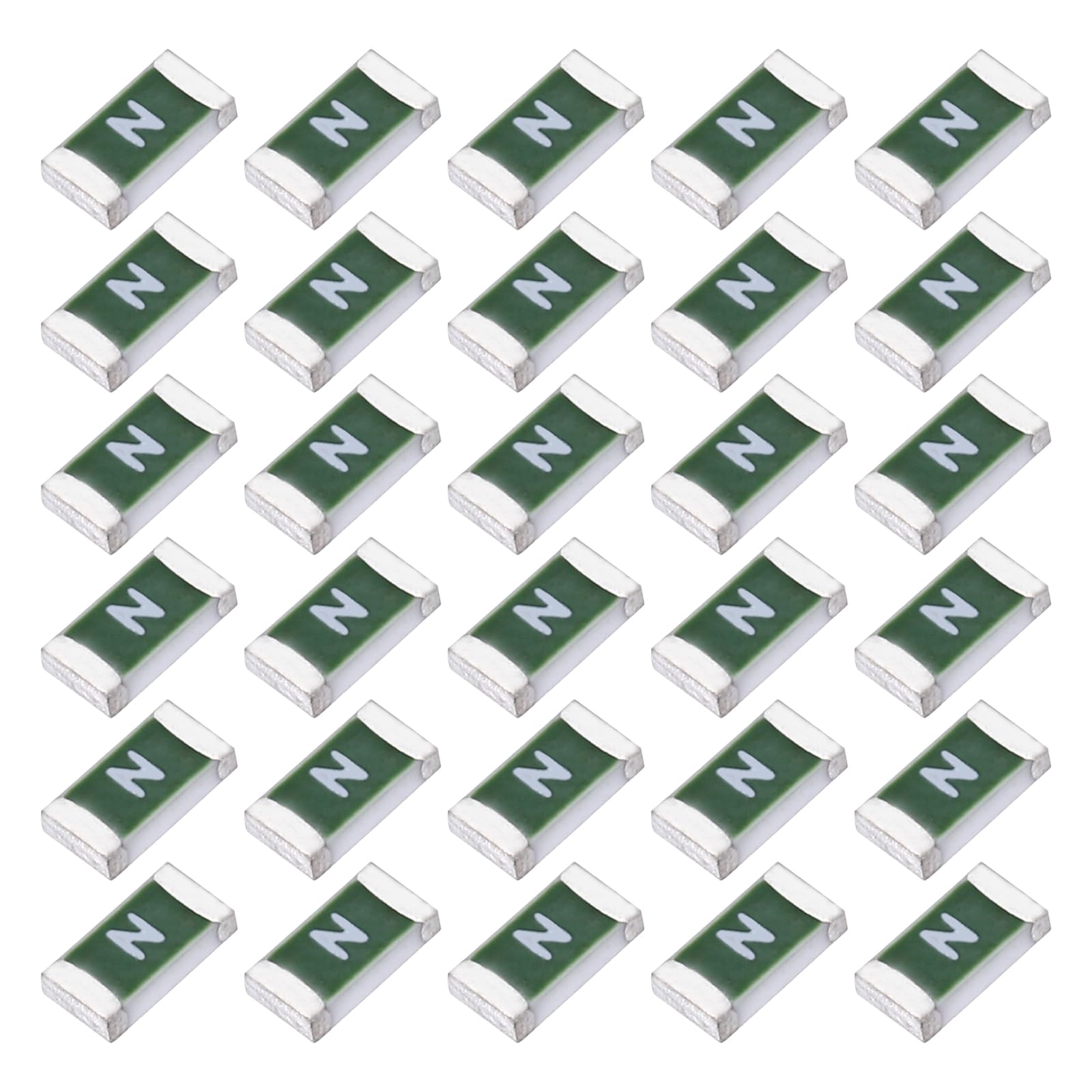 MECCANIXITY 50Pack 63V 2A Surface Mount Device Fuse, One Time Fast Acting Surface Mount 1206 Square Ceramic Fuses for LED Lighting Battery Devices