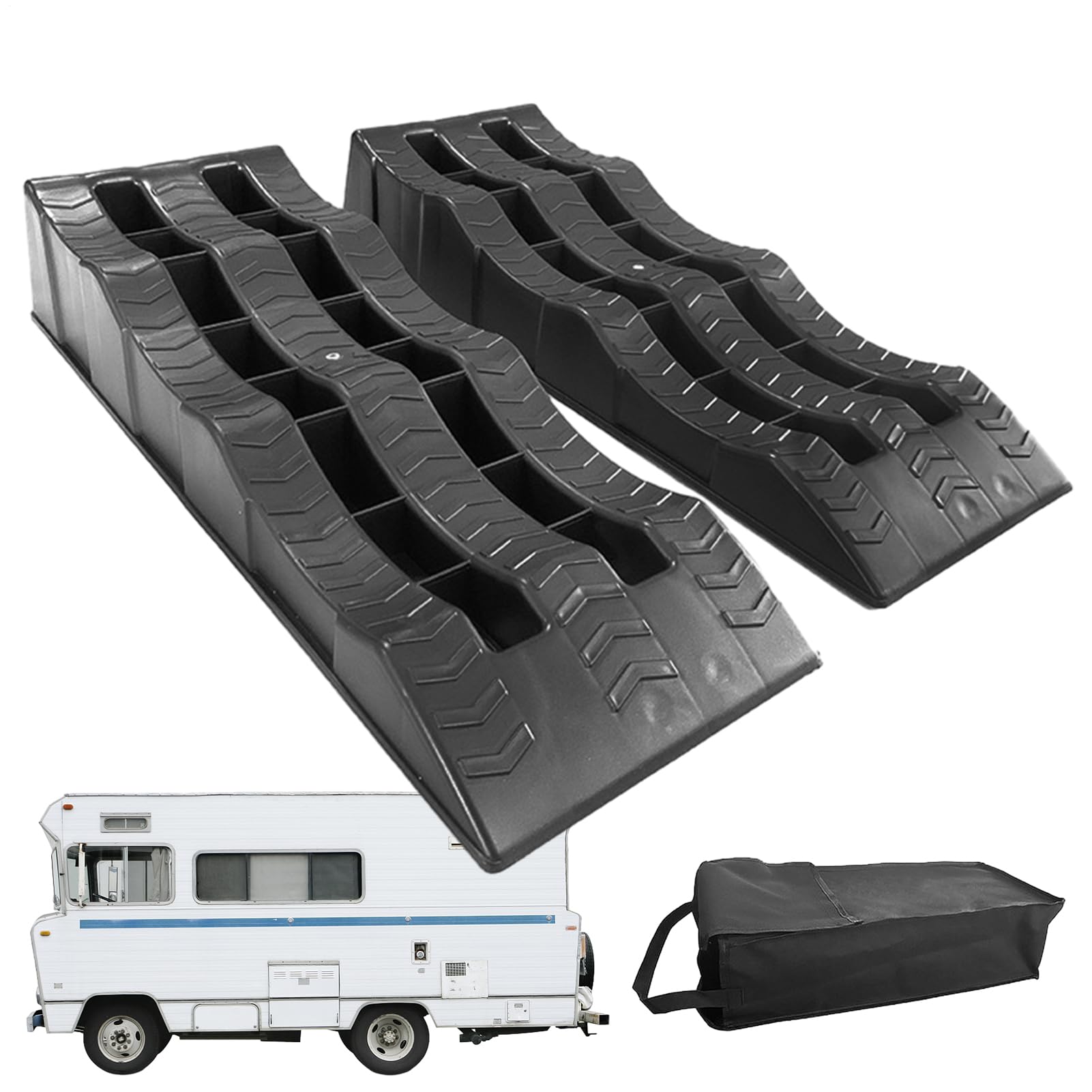 Rampe di livellamento per Camper | di livellamento per Camper a 3 gradini | per Ruote Camper | Cunei e livellatori per rimorchi e livellatori da Viaggio Leggeri per Camper o