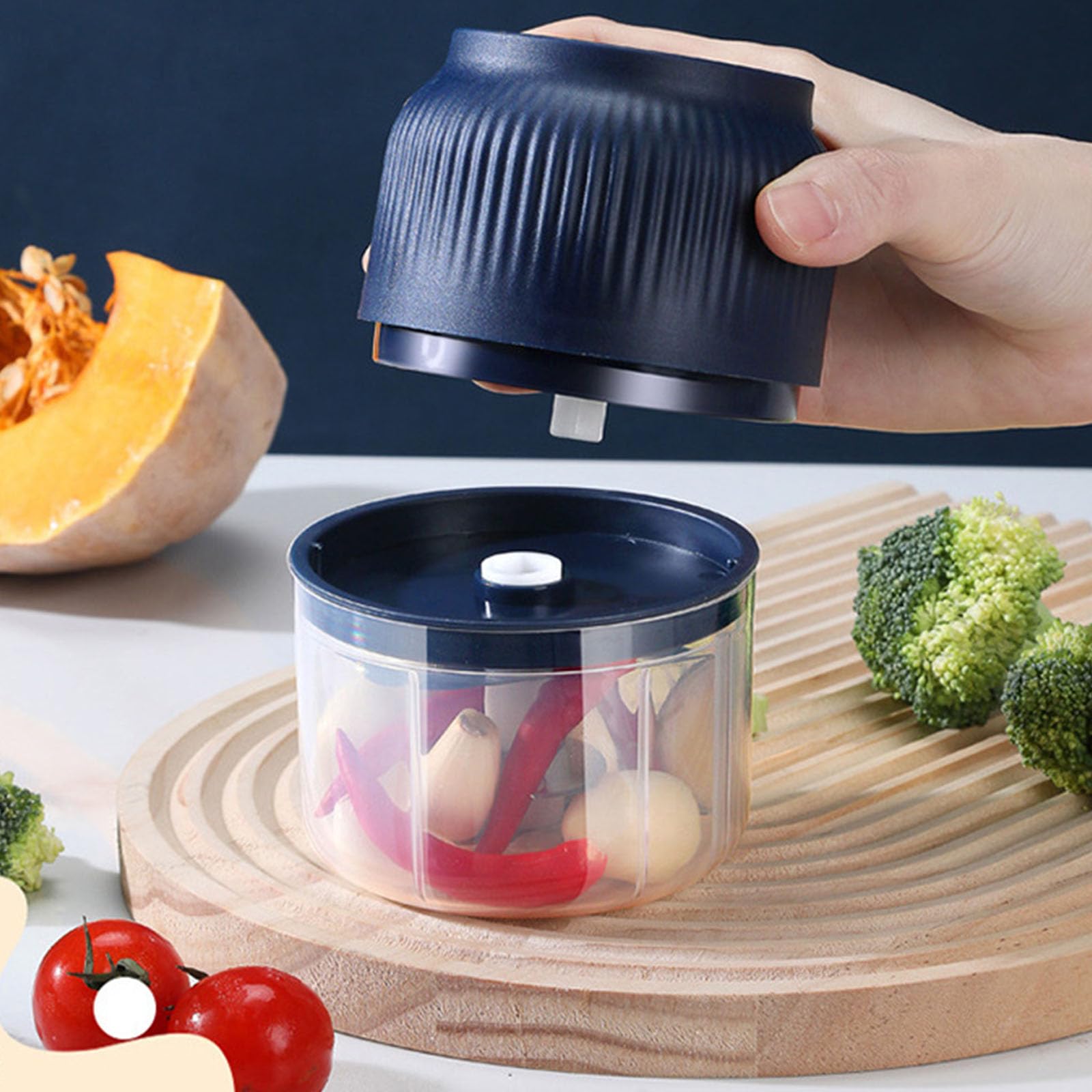 Picadoras de ajo eléctricas, trituradores de Verduras, Prensa de 300ml, máquina picadora, trituradora de ajo, Herramienta para Picar Alimentos