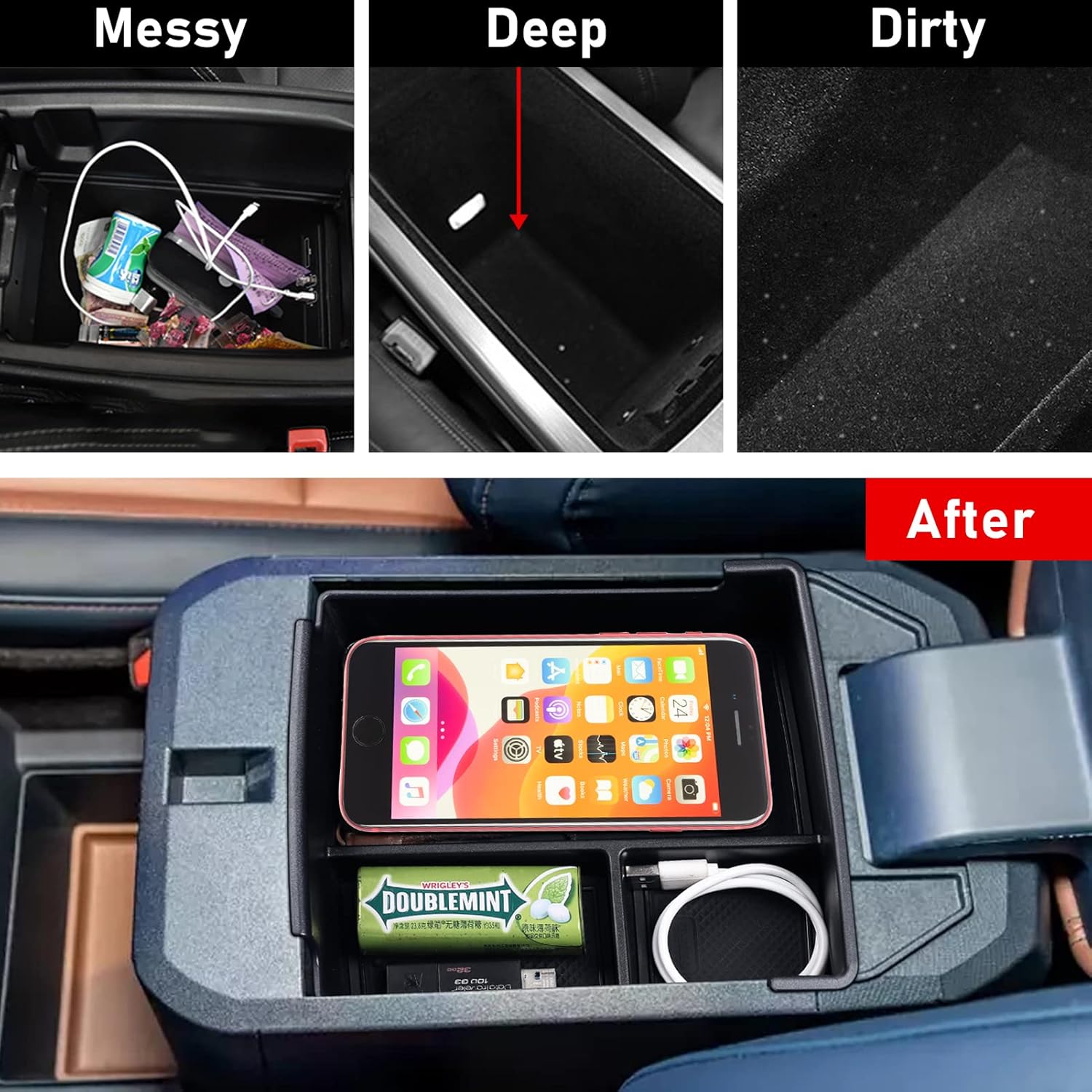 TTCR-II Compatible with Ford Maverick Center Console Organizer 2022-2023, for Maverick Console Organizer Tray 2022-2023, for Maverick Center Armrest Storage Box : Automotive