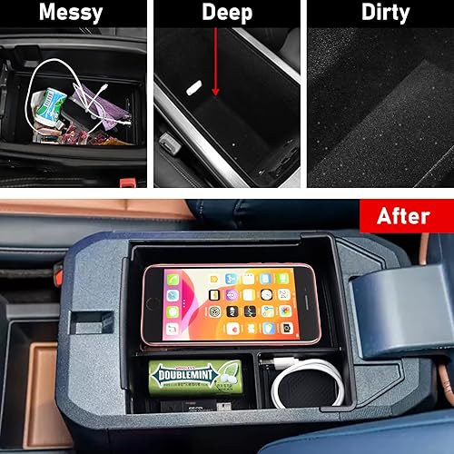 Miniatura 2 de TTCR-II Compatible con el organizador de consola central Ford Maverick 2022-2023, para bandeja organizadora de consola Maverick 2022-2023, para caja