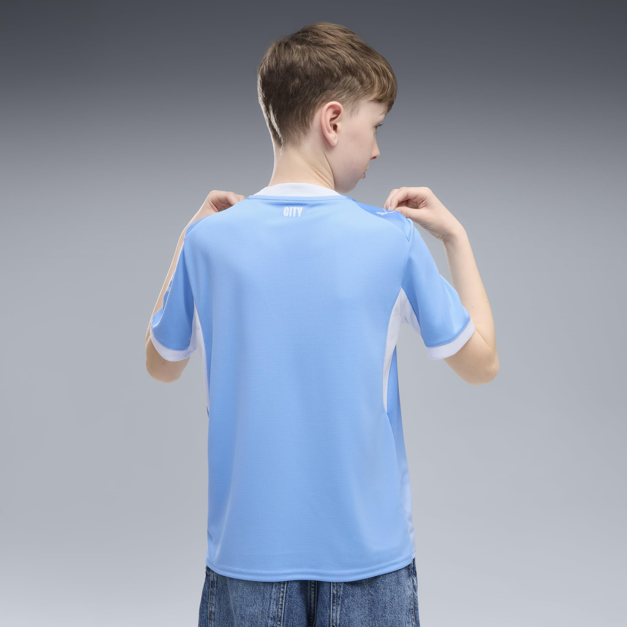 Puma MCFC Home Jersey Replica Jr Maglie Bambini e Ragazzi (Pacco da 1)