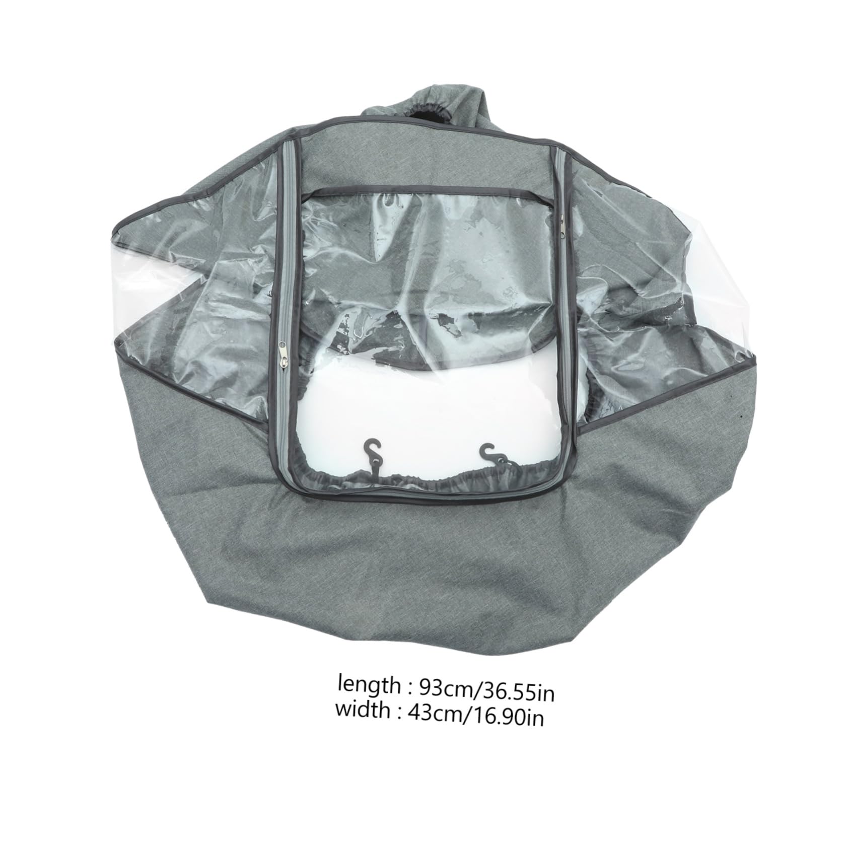 Wakauto Baby Windproof Stroller Cover Rainproof Spittle-Proof Outdoor Use Easy to Open Grey