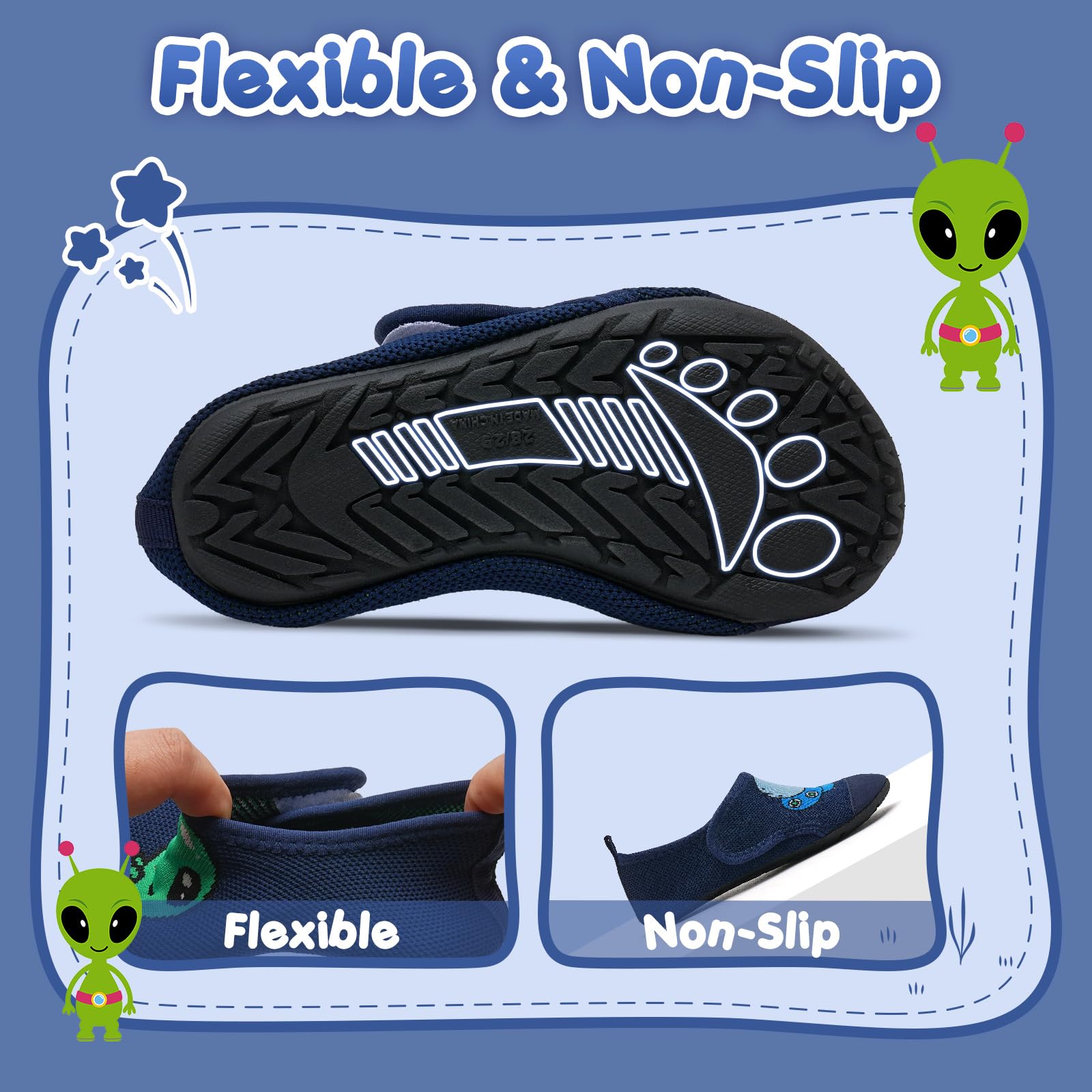 WateLves Pantofole per Bambini Unisex Scarpe a Magli Antiscivolo Ciabatte da Casa per danno la sensazione di camminare a piedi nudi Antiscivolo & Leggero