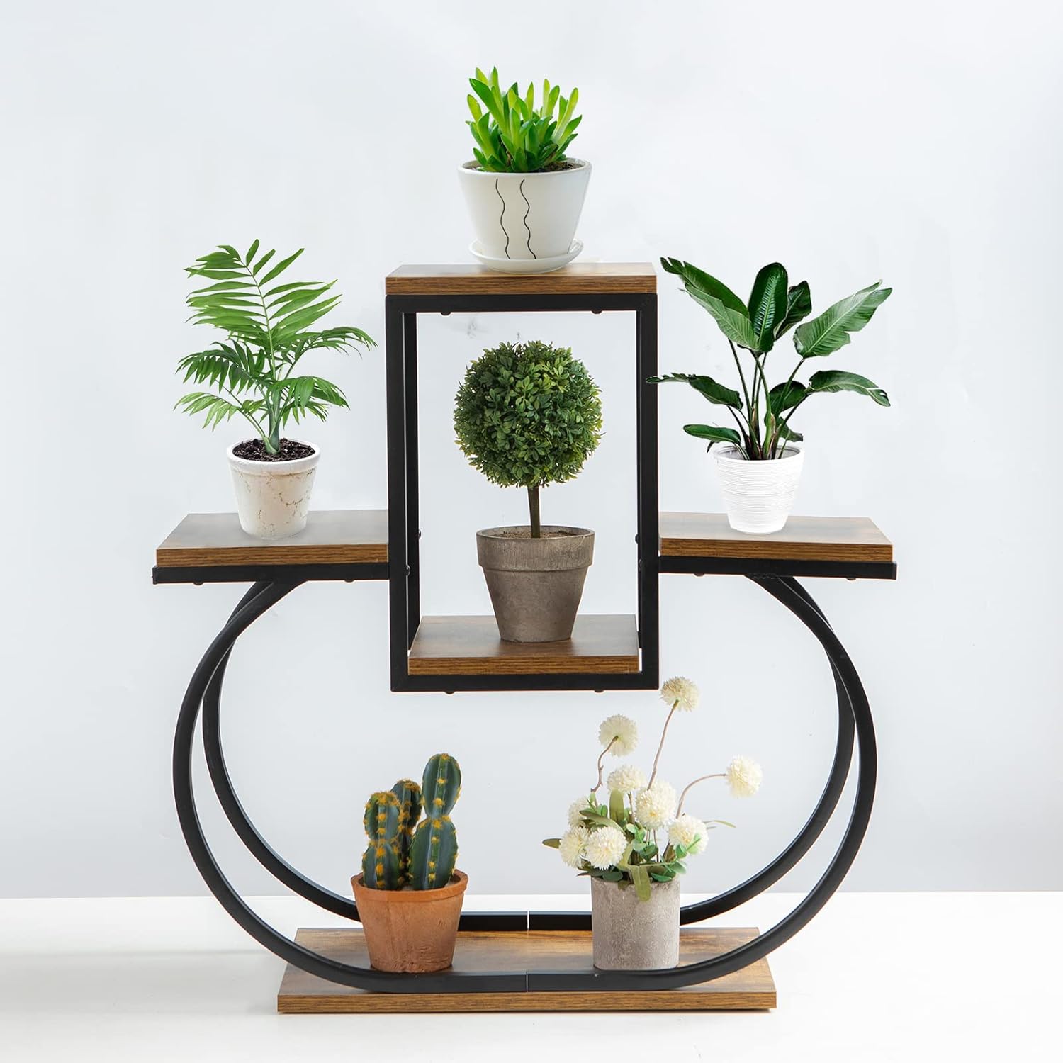 CHPHI Plant Stand Indoor Creative Heart Shape Ladder Plant