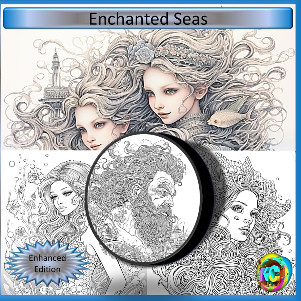 Amazon.com: Enchanted Seas: A Mermaid Coloring Voyage: 9781963740059