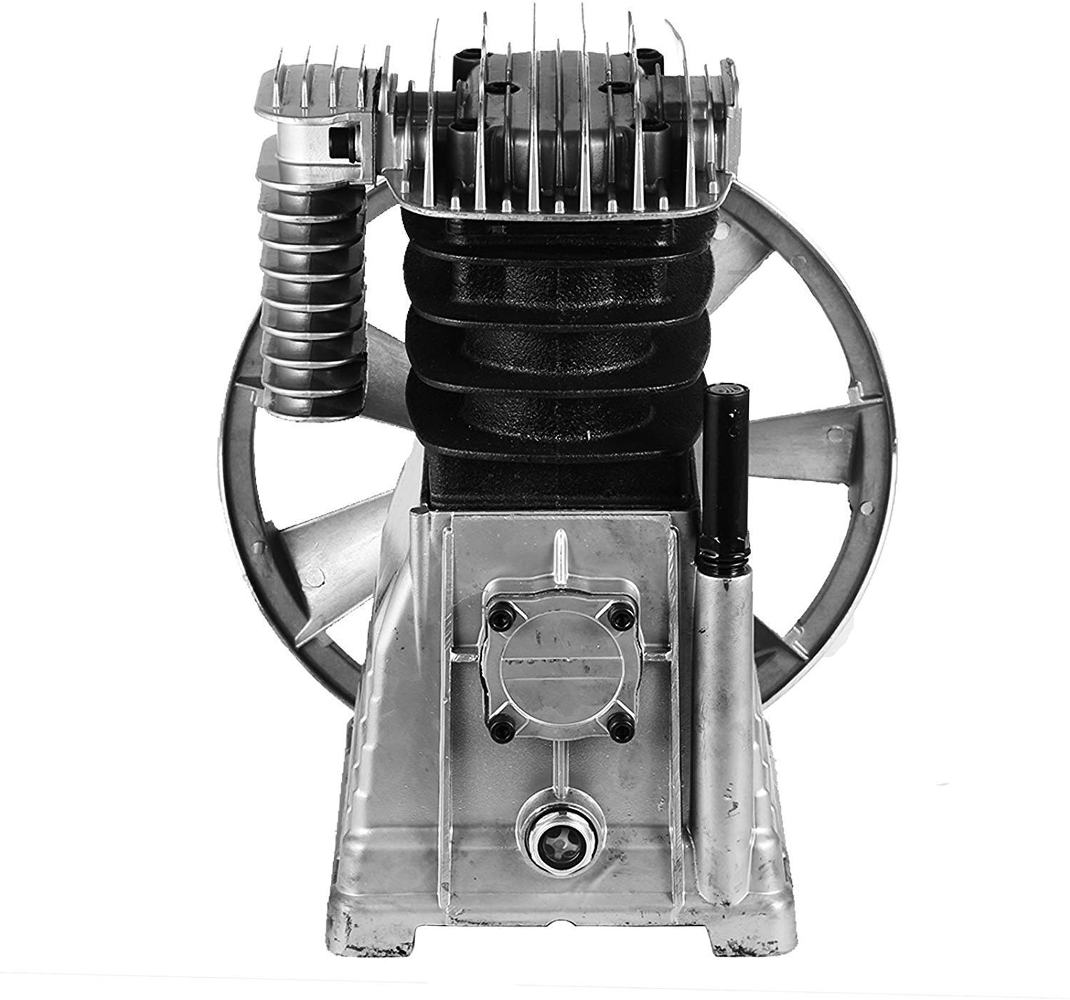 VEVOR Industriale Testa del Compressore d'Aria Motore 3HP 160PSI Pompa a Stadio Singolo 1300Rpm 1 Fase 11 Bar Pompa a Cilindro in Alluminio Costruzione della Testa
