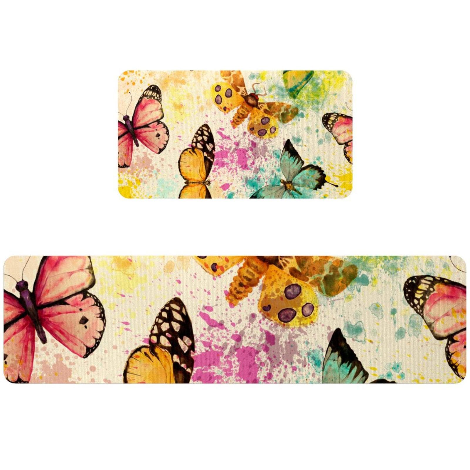 Alfombrillas de cocina vintage con mariposas para dar vida y color a tu hogar