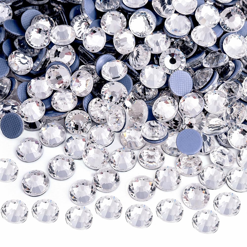 BLINGINBOX Hotfix Rhinestones for Clothes,1440pcs Hot Fix Rhinestones Crystal Gems for Crafts Decoration, Crystal, SS10 โ image 1