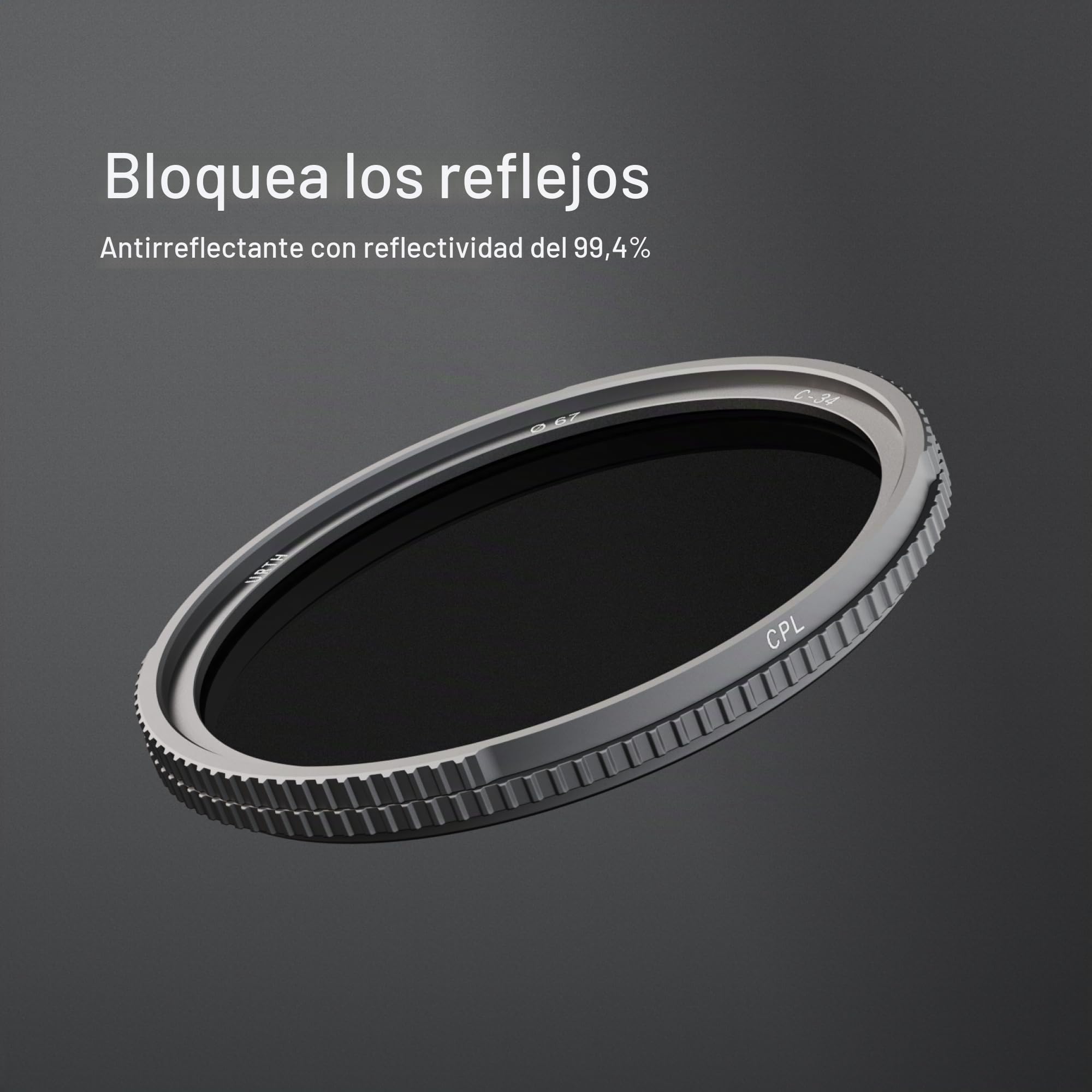 Urth 67 mm Filtro polarizador Circular (CPL) para Objetivo (Plus) — Nano-Recubrimiento de 20 Capas, Vidrio óptico HD para polarización del Objetivo