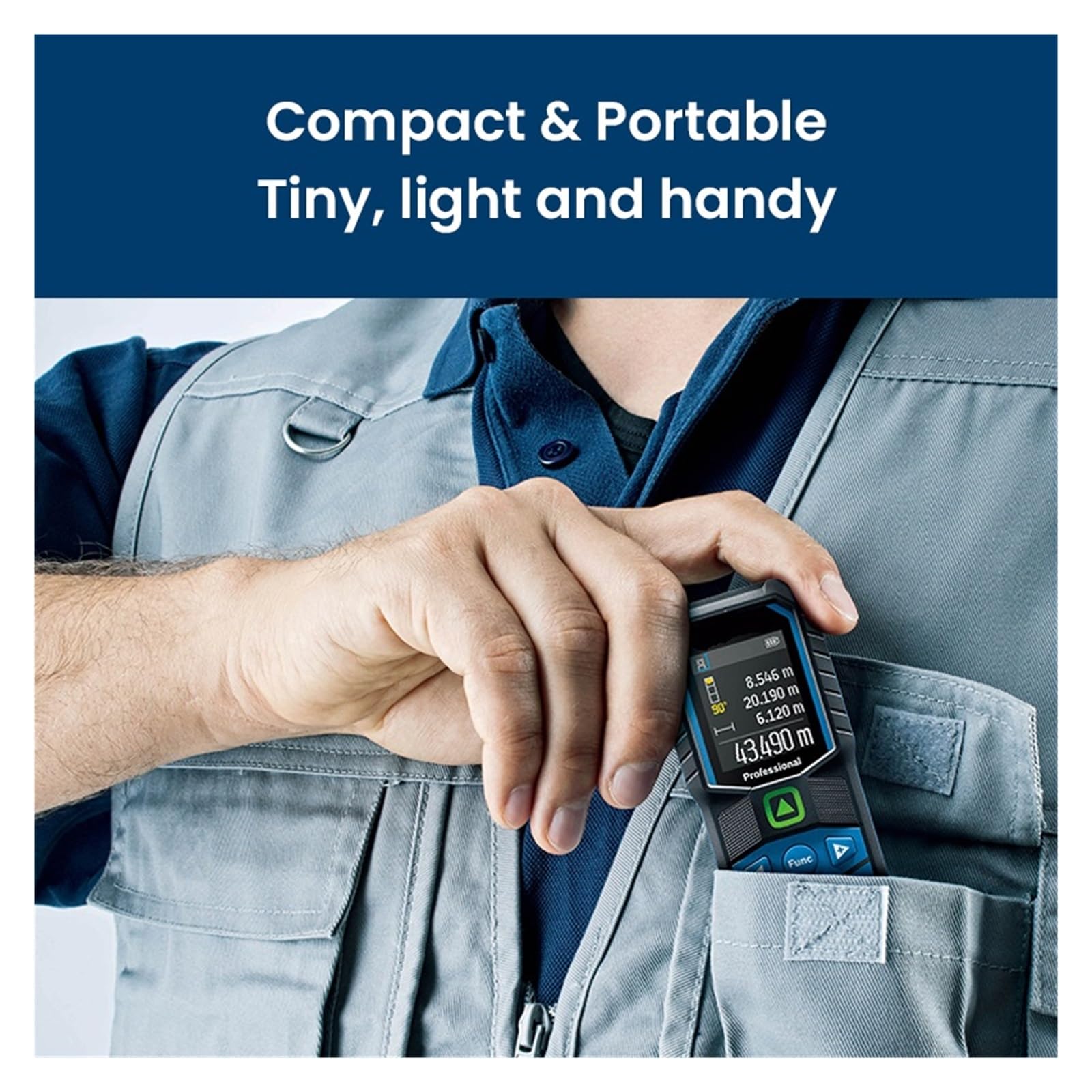 Medidor de distancia GLM 50-27 CG 50M Telémetro IP65 Bluetooth Control por aplicación Medidor de distancia profesional Regla medidora de distancia for construcción industrial