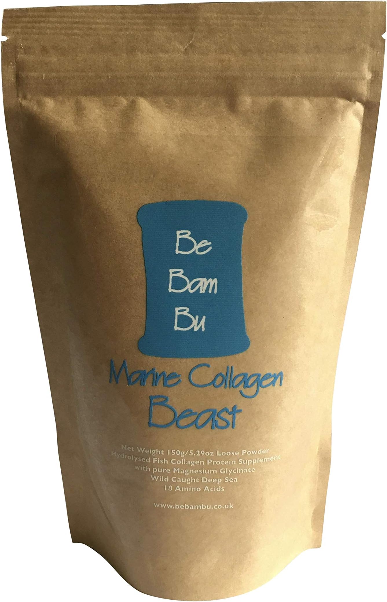 Marine Collagen Supplement with Magnesium Glycinate l BeBamBu Beast for Muscles Mood & Recovery l Drink for Deep Sleep & Repair l Calming Rejuvenation for Skin Joints Muscles and Mind