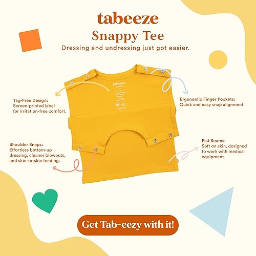 Vista 16 de Shoulder Side Snap Baby Tee with Top Snaps, As Seen on Shark Tank, 100% GOTS Organic Cotton, Toddler Boy/Girl Clothes