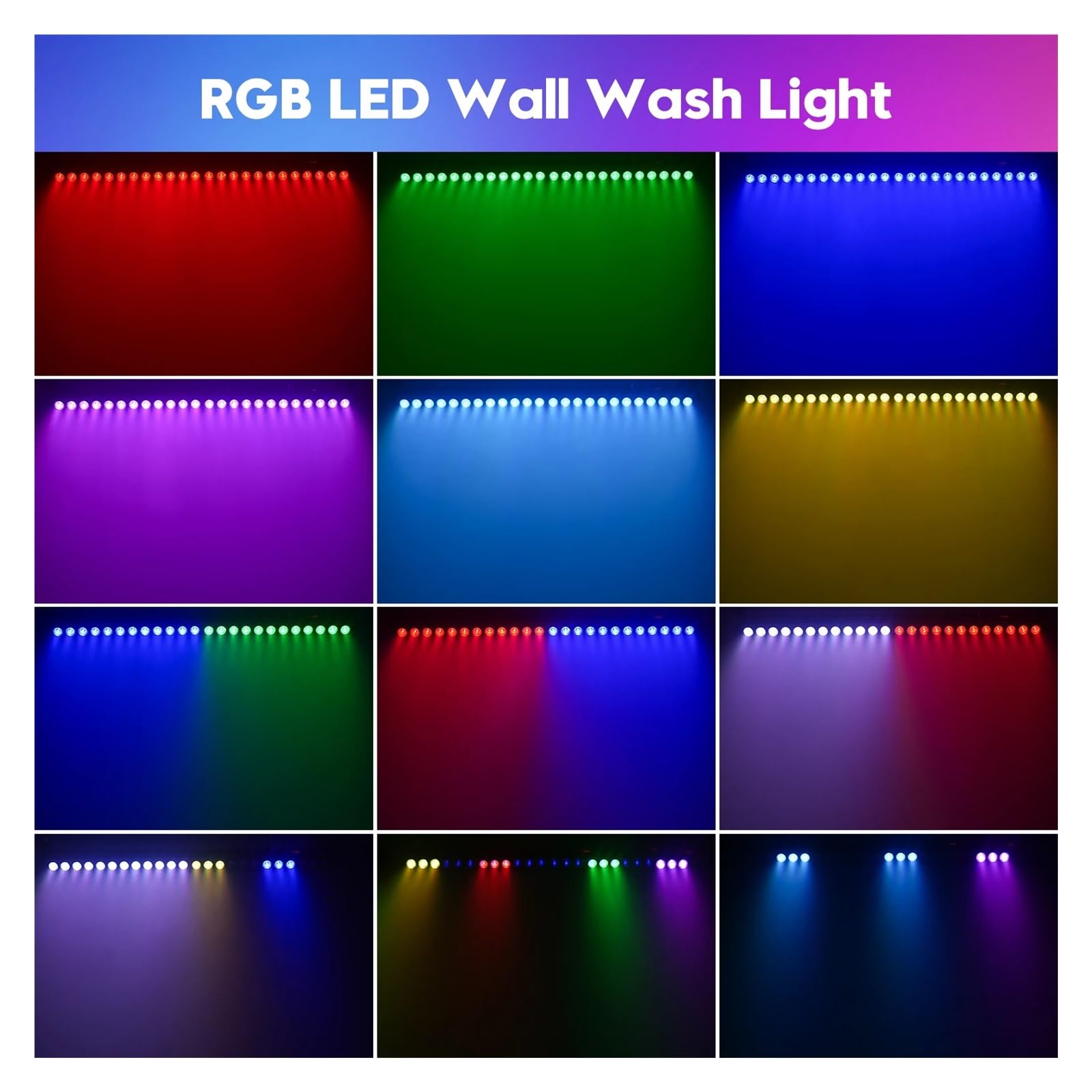 Światła dyskotekowe 2 szt. 60 W RGB 24LED Wall Wash Light Bar z em DMX Stage Light Bar na wesele, kościół, muzykę, taniec, DJ, imprezę