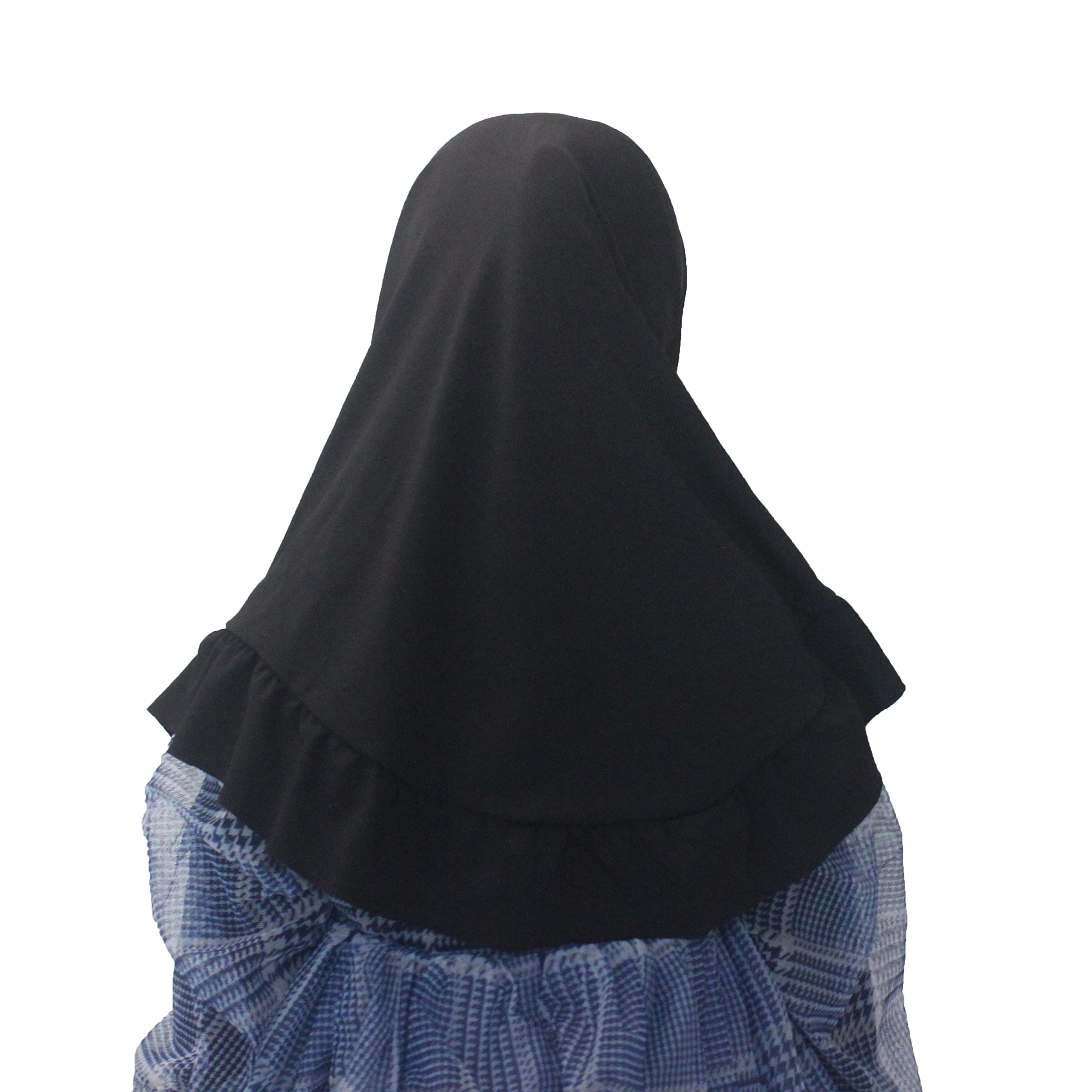 Hijab Scarf Girls Kids Ruffle Lotus Leaf Hijabs Solid Color Head Scarfs for Baby