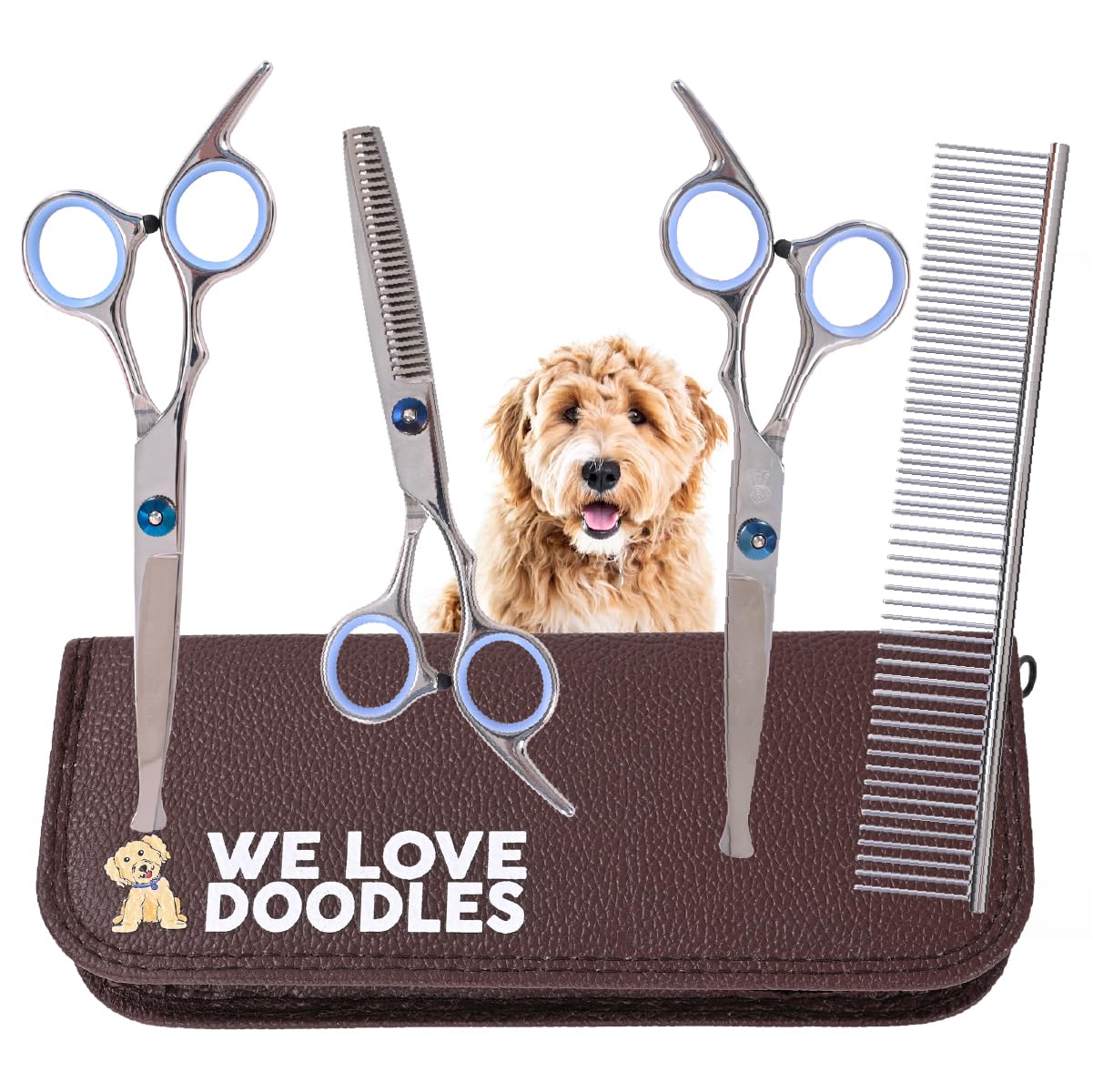 PuppyBows Dog Grooming Kit - Bow Placement Tool, Comb, Scissors, Topknot Gel & Spray
