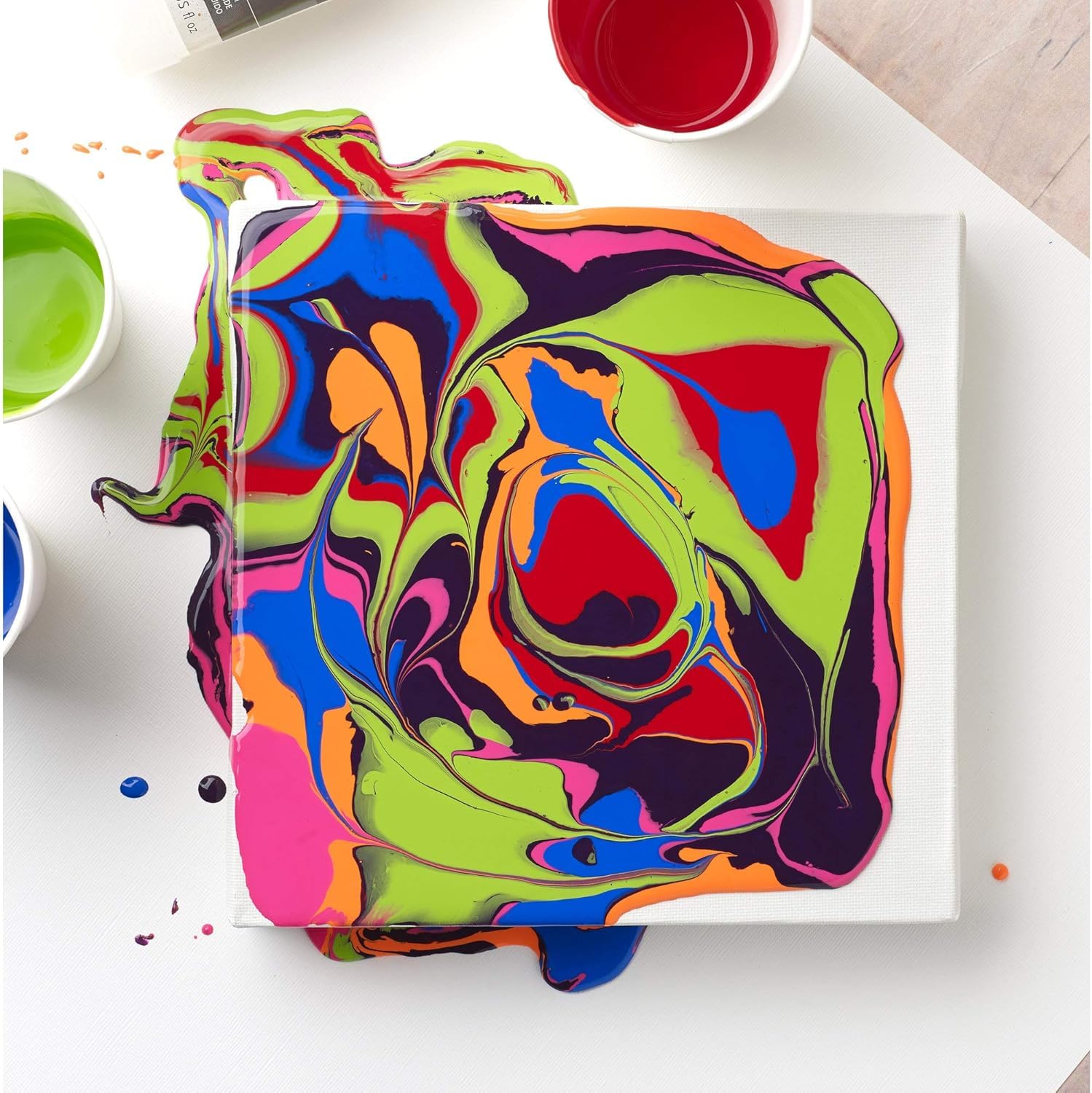 TrueBuy Acrylic Pouring Medium 200 ml | Fluid Art Medium for Smooth Flow & Cells | Ideal for Acrylic Paint Pouring & DIY Crafts