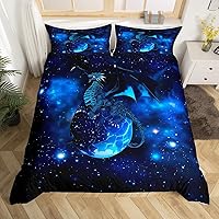 Vista 8 de Feelyou Juego de funda de edredón de rana con diseño de anfibios tropicales, funda de edredón con temática de animales 3D para niños y niñas