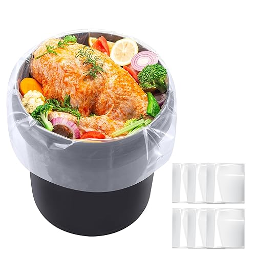 Bolsas de salmuera para pavo, paquete de 6, 30 x 21 pulgadas, bolsa de salmuera extra grande con carga húmeda de 50 libras, bolsa de salmuera de