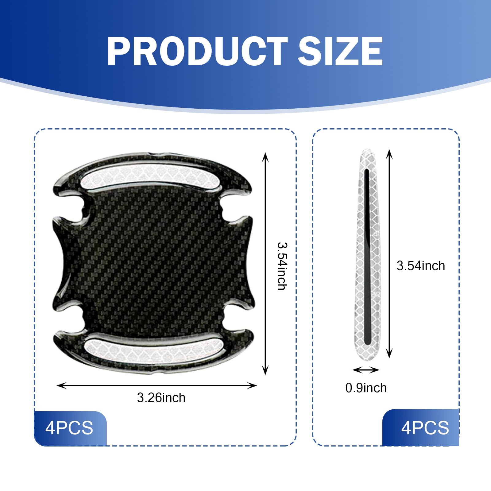 Eratus Pack-8 Car Door Handle Door Bowl Protector, 3.26