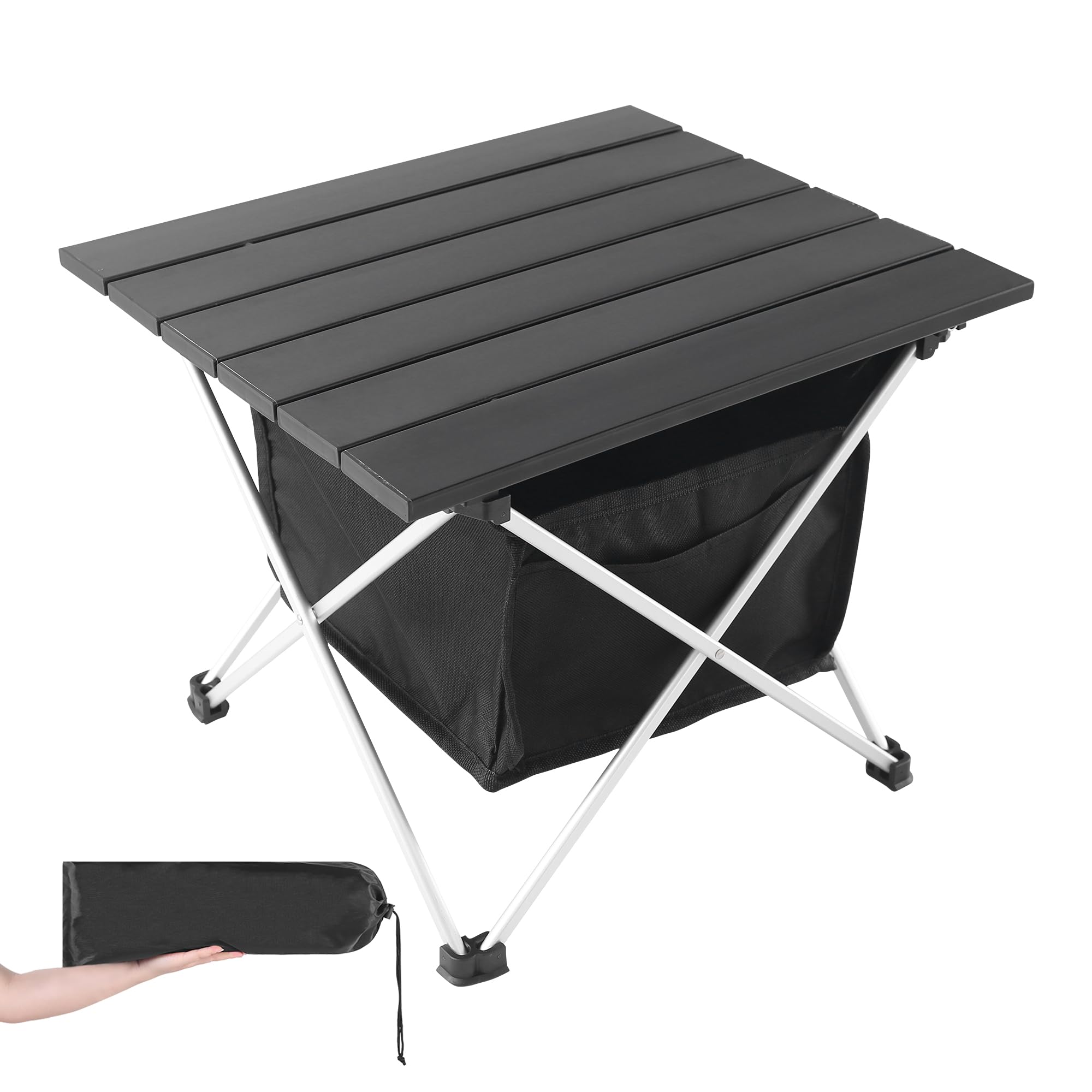 Grope Portable Camping Table Ultralight Aluminum Camp Table with Storage Bag,Beach Table for Sand with Carrying Bag,Prefect for Outdoor,Picnic,BBQ,