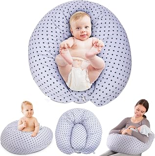 Chilling Home Nursing Pillow, Multifunctional Pregnancy Pillows&Nursing Pillow for Breastfeeding, Baby Lounger Pillow for Newborn, Breast Feeding Pillow Support for Mom and Baby,Removable Cover