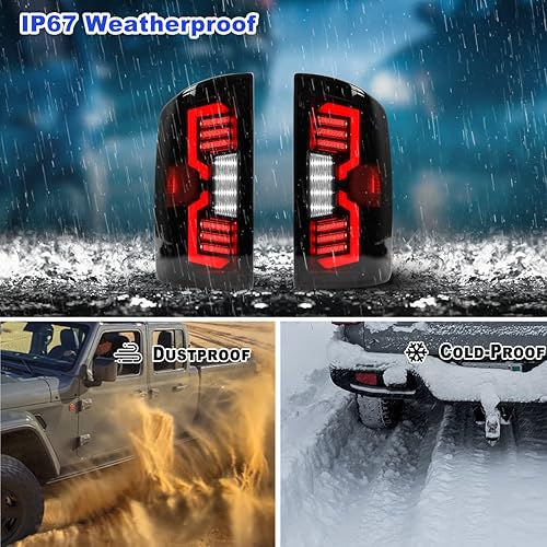 Miniatura 7 de Luces traseras LED secuenciales para Dodge Ram 1500 2002-2006 y Dodge Ram 2500  3500 2003-2006 conjunto completo de luces traseras LED Ram con