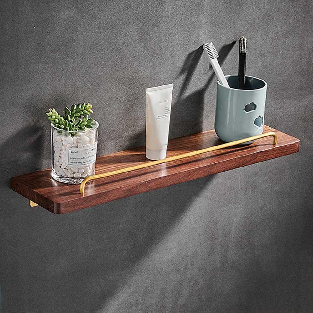 Panier de douche étagère de douche en bois sans perçage cuisine 50cm