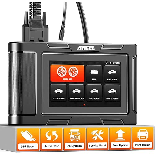 ANCEL HD3500 Pro Pickup Truck OBD2 Scanner with Bidirectional/Service Reset, All Systems Diesel Diagnostic Tool Light Truck & Car 2 in 1 Code Reader for Ford/Dodge/Chevy/GMC/Toyota/Honda/Nissan/Isuzu
