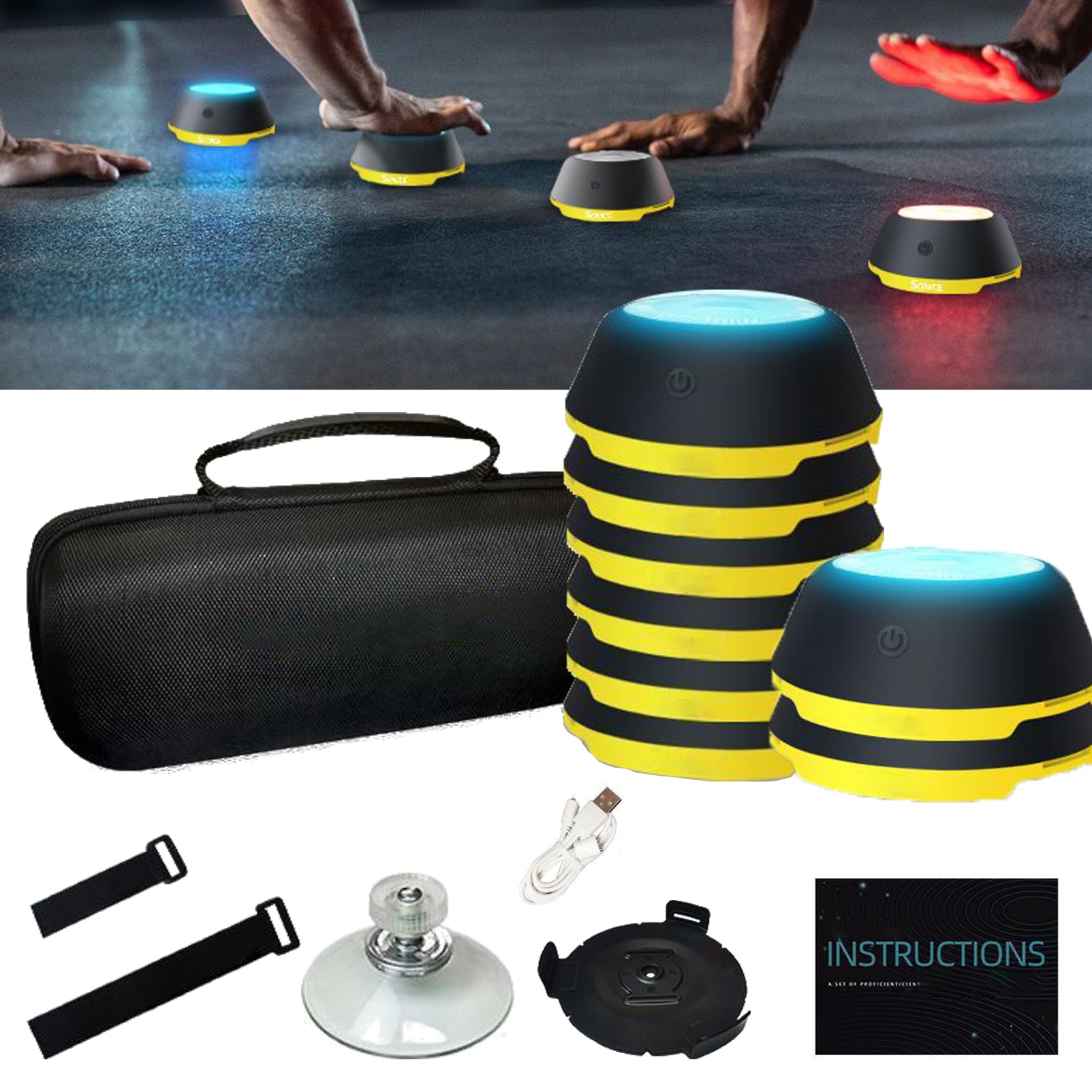 Luz De Entrenamiento De Reacción,Reaction Training Light, Apto para Baloncesto, Fútbol, Boxeo, Etc, para Mejorar el Tiempo de Reacción, el Estado Físico, la Velocidad y la Agilidad