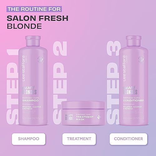 Miniatura 4 de Lee Stafford Champú Daily Blonde  Limpiador de cuidado diario Bleach Blondes - Lo mejor para neutralizar los tonos amarillos, ilumina y refresca