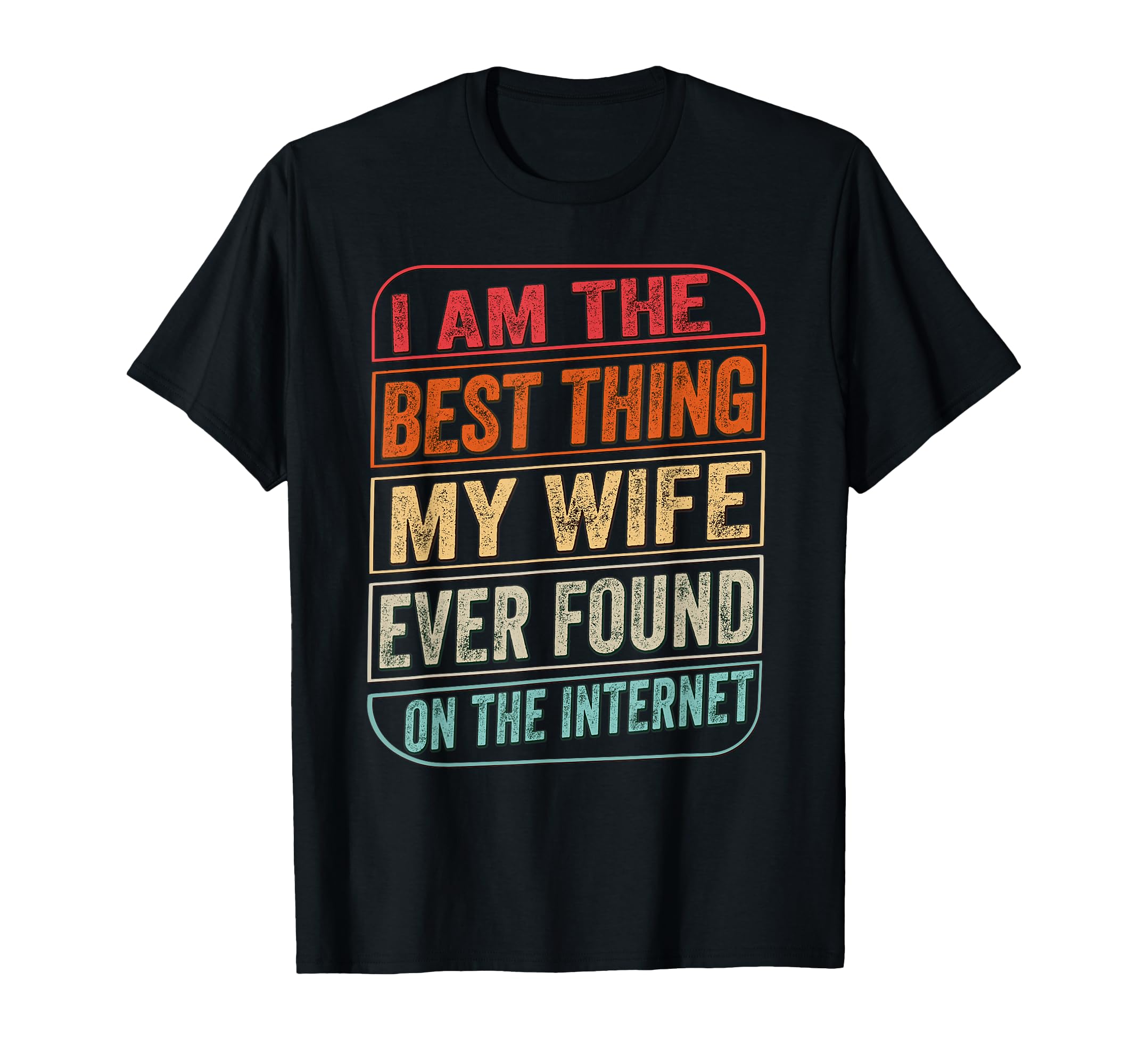 Best Thing I Found On The Internet T-Shirt - Unisex, Black, Small, Short Sleeve, V-Neck, Classic Fit, Modern, Letter Print, Valentine's Day, Wedding, Casual, Machine Wash