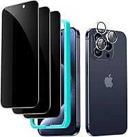 Vista 34 de ESR Paquete de 3 protectores de pantalla para iPhone 12 Pro Max, vidrio templado de dureza 9H, resistente a los arañazos con marco de fácil