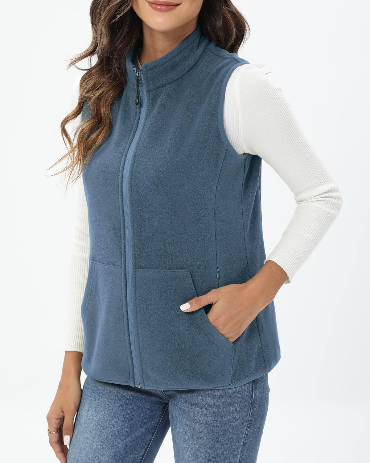 Xeoxarel Women's Fleece Vest with 6 Pockets (XS-2XL) - Image 4