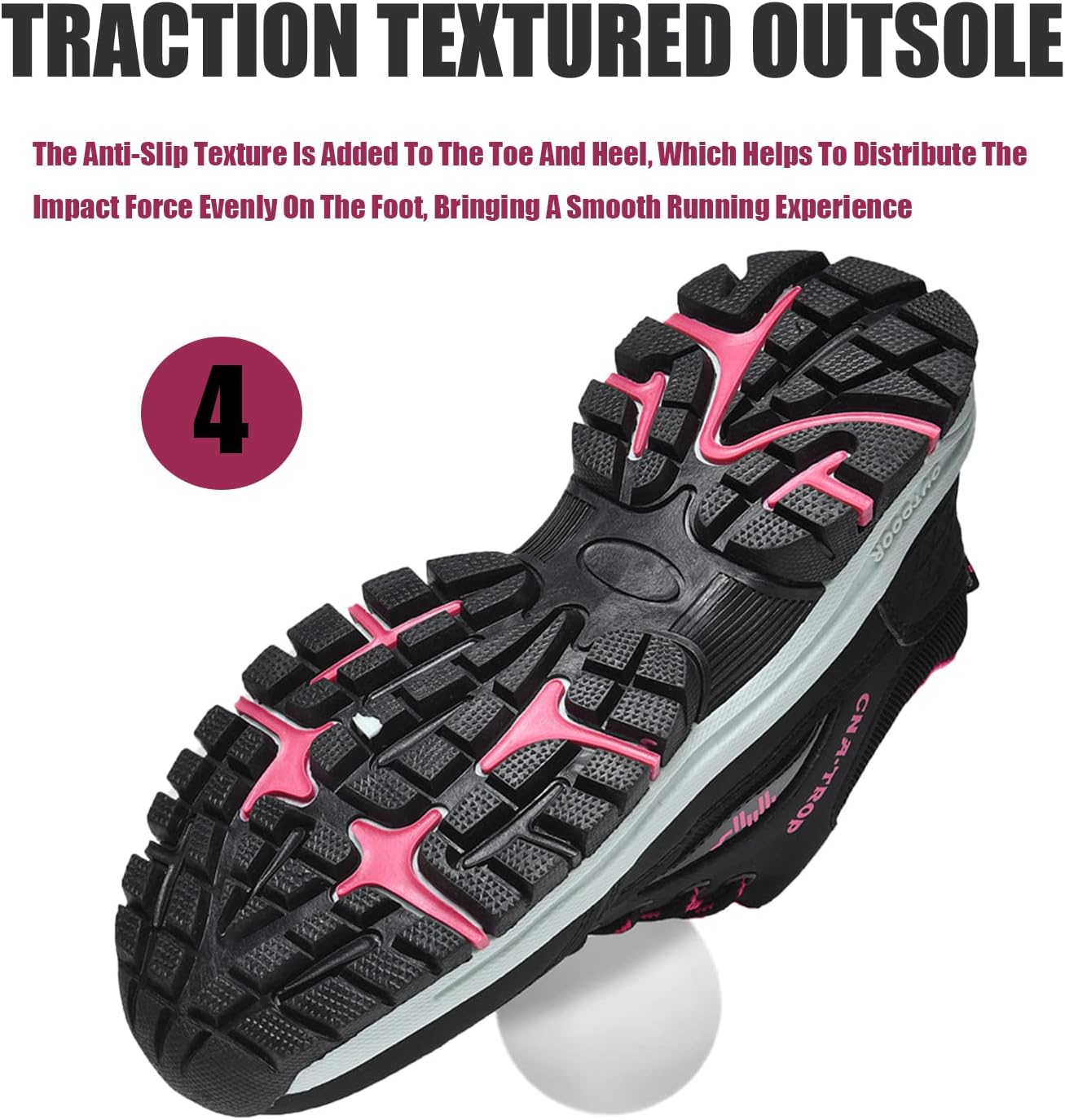 Lymphvity Women's Outdoor Hiking Orthopedic Shoes,Low Breathable Lightweight Lace Up Non Slip Sneakers Trail Trekking Shoes