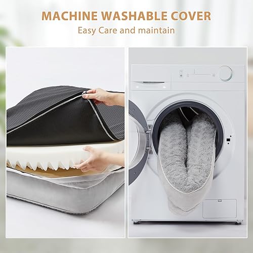 Vista 46 de BFPETHOME Camas ortopédicas para perros extra grandes, sofá impermeable XXL con lados, parte inferior antideslizante y espuma de espuma para huevos