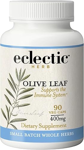 Eclectic Institute Hoja de olivo sin OMG | Apoyo inmunológico | 90 CT (400 mg)
