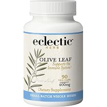 Eclectic Herb - Organic Olive Leaf Capsules | Immune System Support | Herbal Supplement | Freeze-Dried, Natural, Non-GMO, Vegan, Gluten Free 90 CT | 400 mg